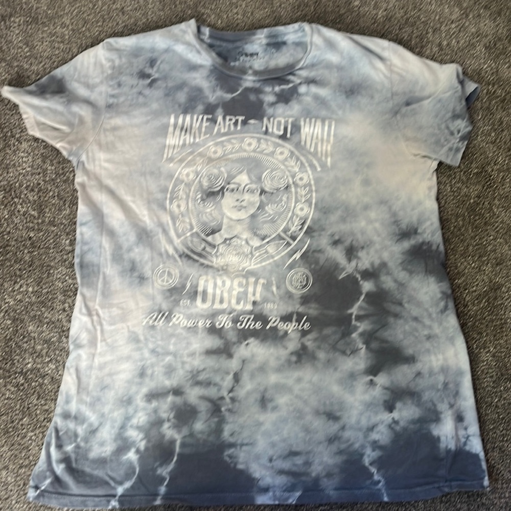 Obey tie dye graphic tee